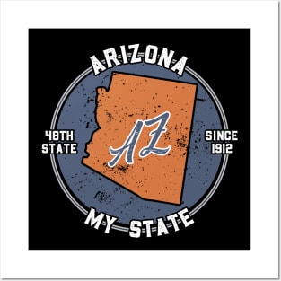 Arizona My State Patriot State Tourist Gift Posters and Art